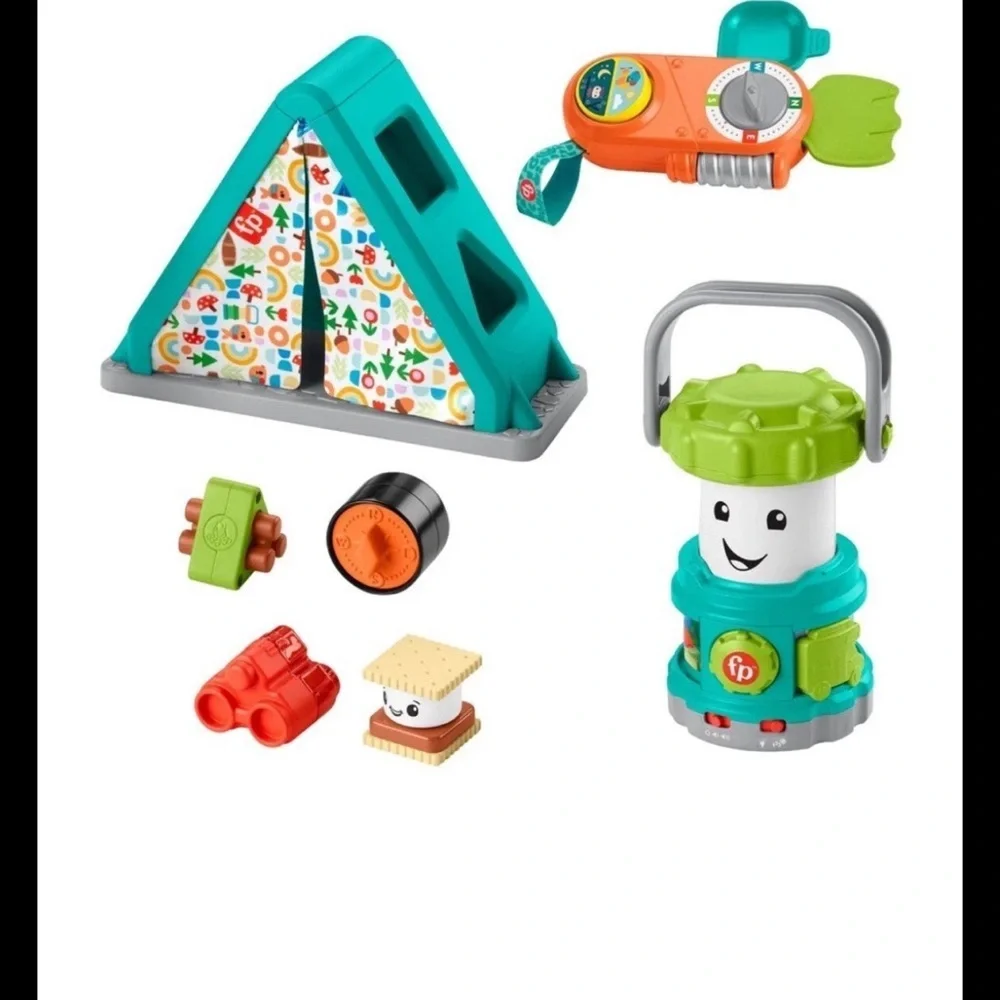 Fisher-Price Let's Go Camping Set - Teal and Orange